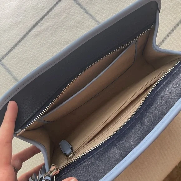 Coach Legacy Archive Navy Chambray Two-Toned Wristlet Clutch Bag 48893 - Picture 7 of 7